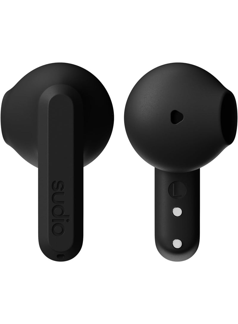 Sudio A3 All-Day Wireless Earbuds – 25H Playtime, Bluetooth 5.4, Sweat & Splashproof, Balanced Sound, Clear Calls with Enhanced Mics, USB-C Charging - Image 2